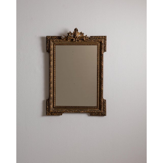 19th Century France Napoleon III Bronze Wood Mirror For Sale - Image 4 of 8