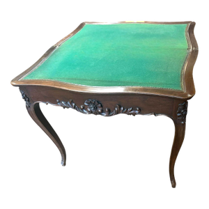 Antique French Louis XV Carved Walnut Game Table Convertible Into Console Table - Circa Late 19th Century