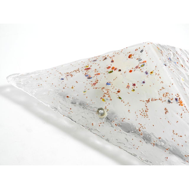 Postmodern Murano Glass Triangle Ceiling Lamp from Sylcom, Italy, 1985 For Sale - Image 9 of 18