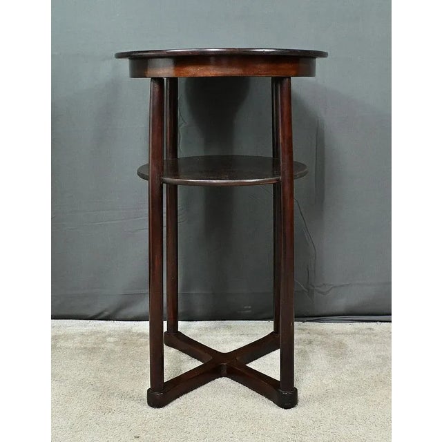 Brown Art Deco Beech Pedestal Table by J. Hoffmann, 1930s For Sale - Image 8 of 13