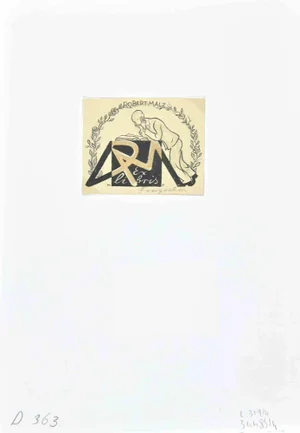 Michel Fingesten, Ex Libris Robert Malz, Woodcut, 1930s