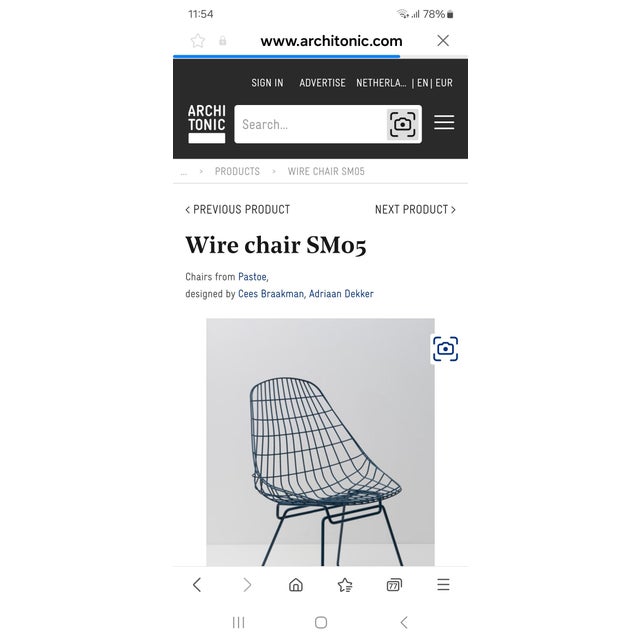 1950s SM05 Wire Chair by Cees Braakman for Pastoe, Netherlands, 1950s For Sale - Image 5 of 14