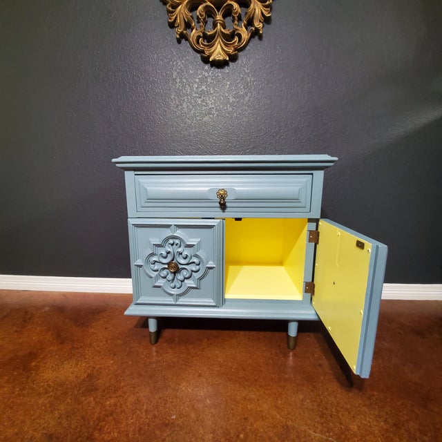 1960s Vintage Custom Painted Nightstand Chairish