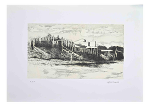 Sigfrido Oliva, Landscape, 1989, Etching