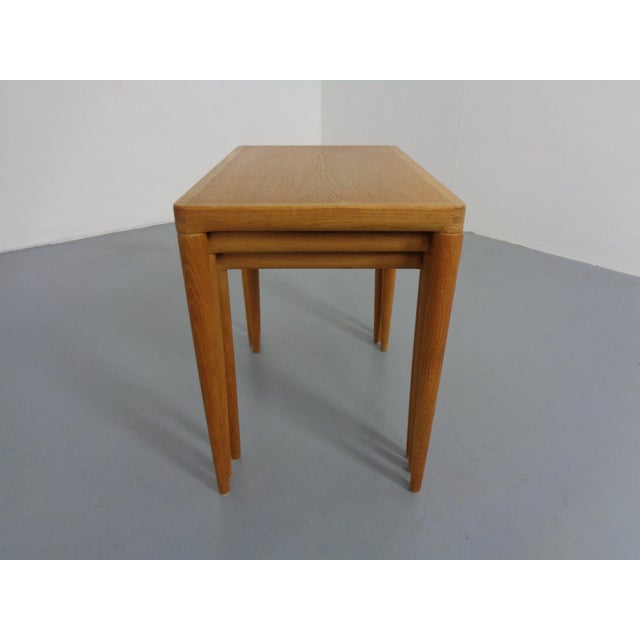 Danish Oak Nesting Tables by H.W. Klein for Bramin, 1960s, Set of 3 For Sale - Image 13 of 18