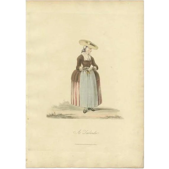 After Miss Semple, Costume of a Dutch Woman in Zeeland, 1817, Print For Sale