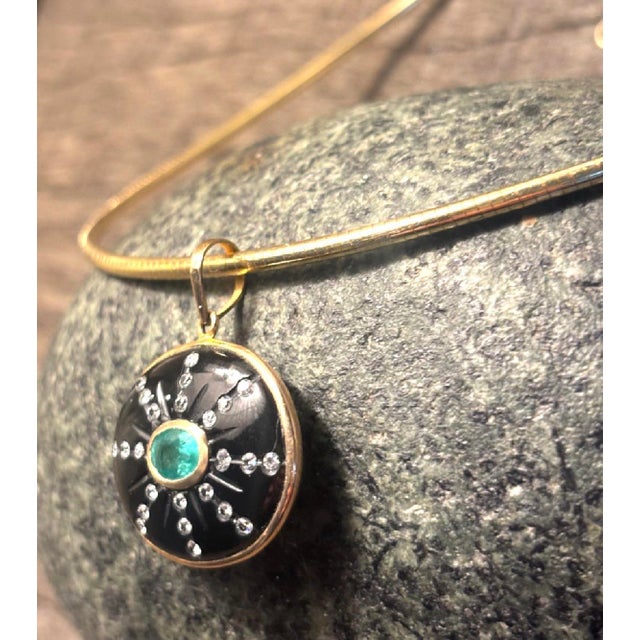 SOL Pendant Black Onyx, Emeralds, Diamonds & 14k Gold The S O L line was developed around the idea of honoring oneself and...