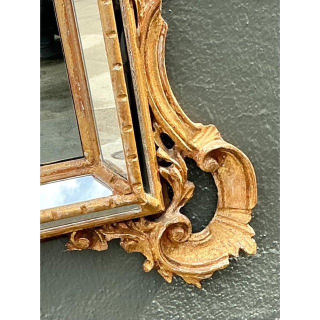 Wood Vintage LaBarge Gilt Carved Wood Mirror For Sale - Image 7 of 12