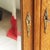 Large Art Nouveau 3-Door Wardrobe in Oak with Oval Mirror For Sale - Image 11 of 18