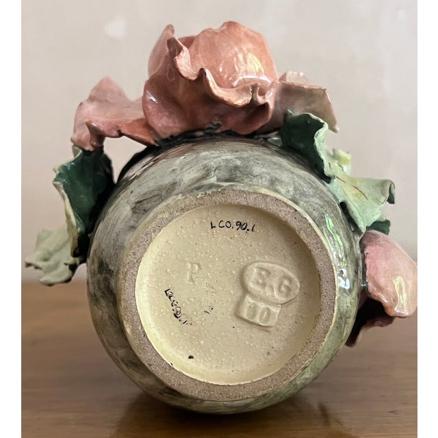 Edouard Gilles Barbotine Majolica French Vase, C. 1880's For Sale - Image 18 of 18
