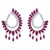 Red Natural Ruby & Diamond Earring in 14k Gold For Sale - Image 8 of 8