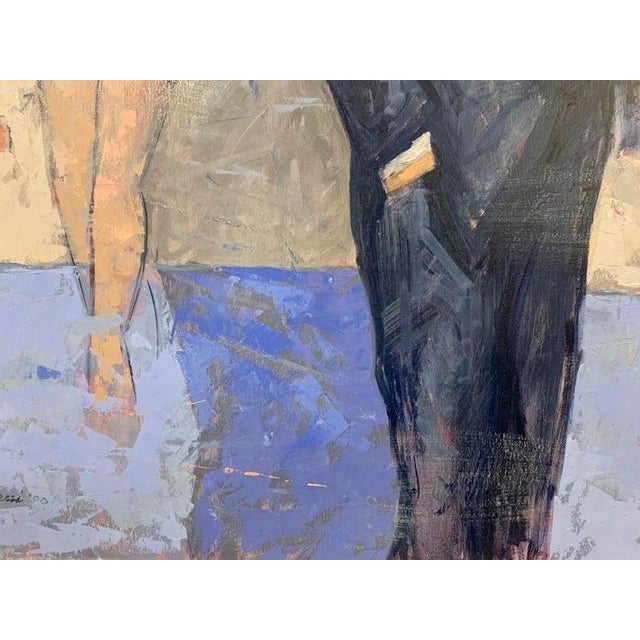 2000 - 2009 Giampaolo Talani "Woman on the Wall" Oil on Board, Figurative Nude, Tuscan Contemporary Art, Italian Master Contemporary Art, 2000 For Sale - Image 5 of 11