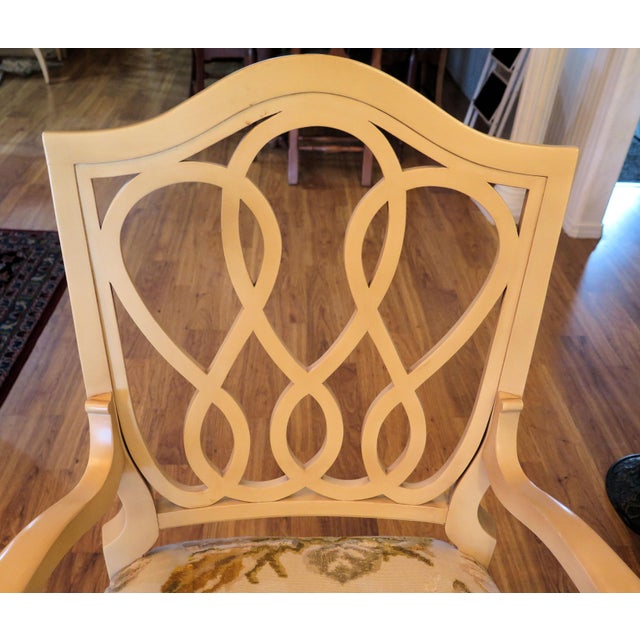 Late 20th Century William Switzer Chippendale Style Loop Back Side Chairs/a Pair For Sale - Image 5 of 7
