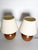 1970s Round Wooden Table Lamps with Lampshades, France, 1970s, Set of 2 For Sale - Image 5 of 18