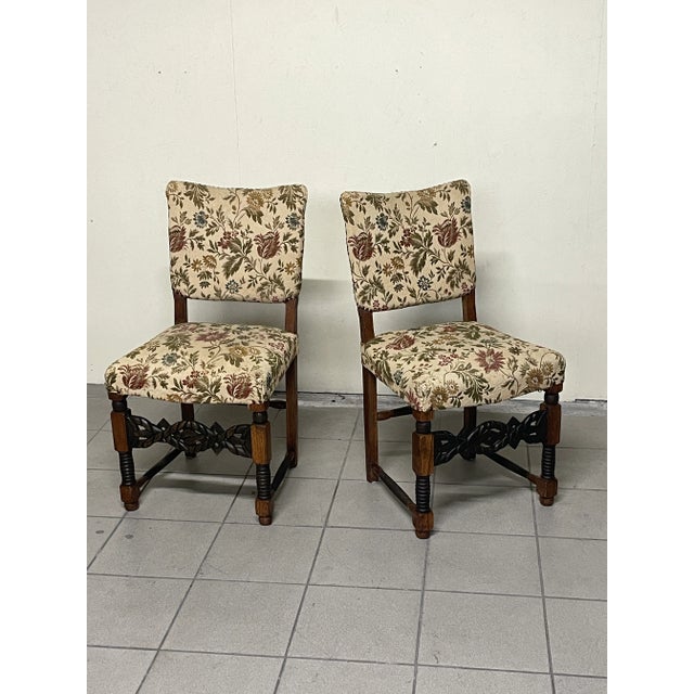 Wooden Chairs from the 1940s with Turned and Carved Details, Set of 6 For Sale - Image 17 of 18