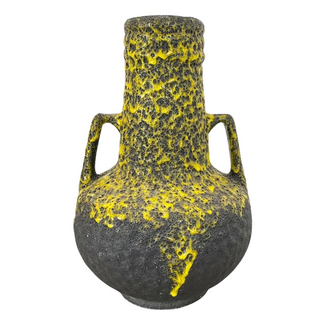 Large Fat Lava Pottery Vase from Fohr Ceramics, Germany, 1970s For Sale
