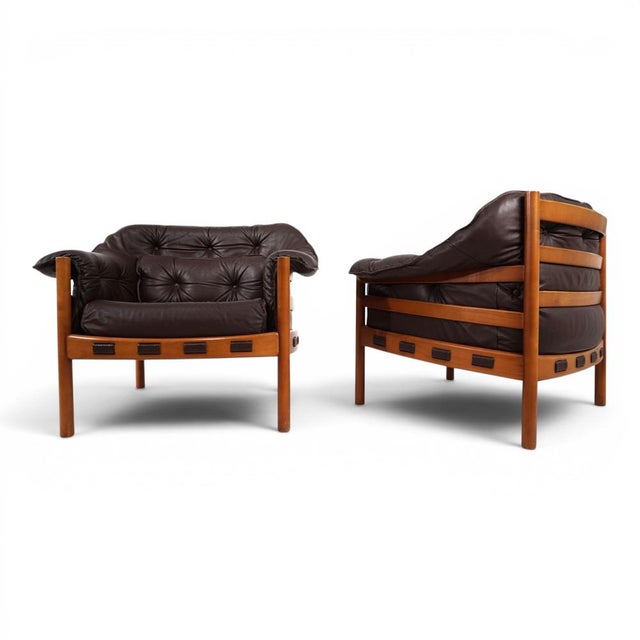 Coja Living Room Set with 3-Seater Sofa and 2 Lounge Chairs in Brown Leather by Sven Ellekaer, 1960, Set of 3 For Sale - Image 18 of 18
