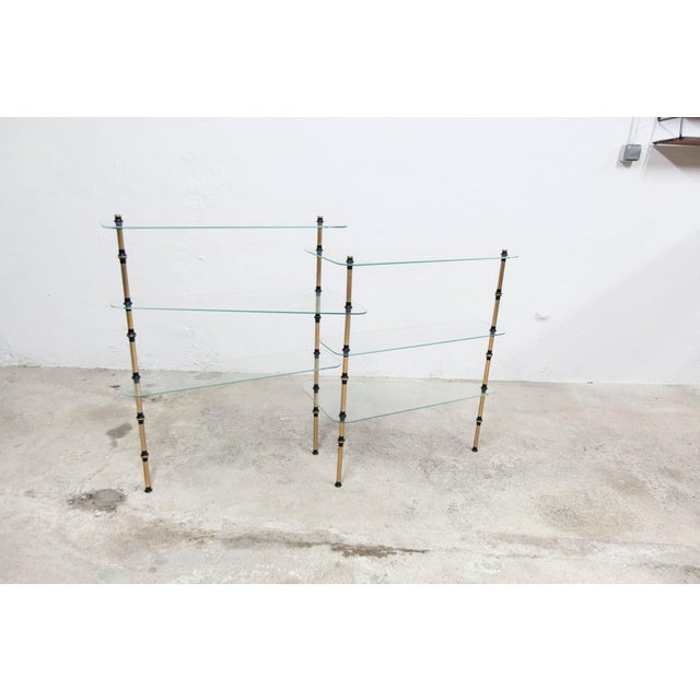 Glass and Brass Pastry Display Shelf, 1950s For Sale - Image 12 of 18