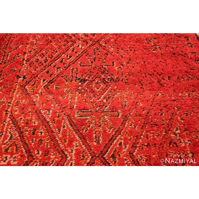 Mid 20th Century Nazmiyal Collection Double Sided Vintage Red Berber Moroccan Rug For Sale - Image 5 of 12