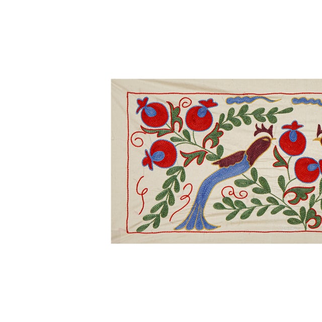 Decorative Suzani Embroidered Cotton Cloth For Sale - Image 4 of 10