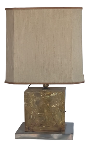French Resin Table Lamp, 1970s