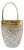 Art Deco Ice Bucket in Molded Crystal and Gilt Brass, 1920 For Sale