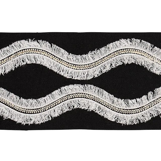 A double dose of fun and flair, this tape features a pair of embroidered ogee stripes made all the more enchanting by fil...