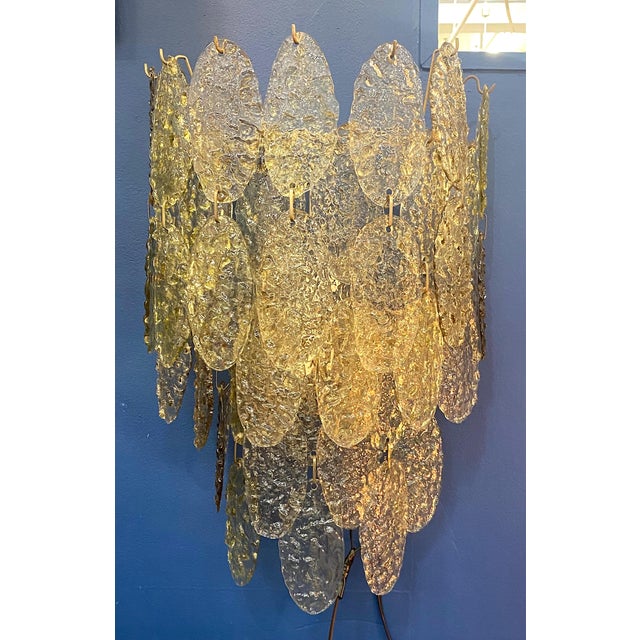 Pair of 1960s Vistosi Torcello Glass Disk Sconces by Gino Vistosi For Sale - Image 10 of 12