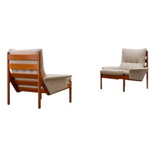 Lounge Chairs by Illum Wikkelsø for C F Christensen Silkeborg, 1970s, Set of 2 For Sale