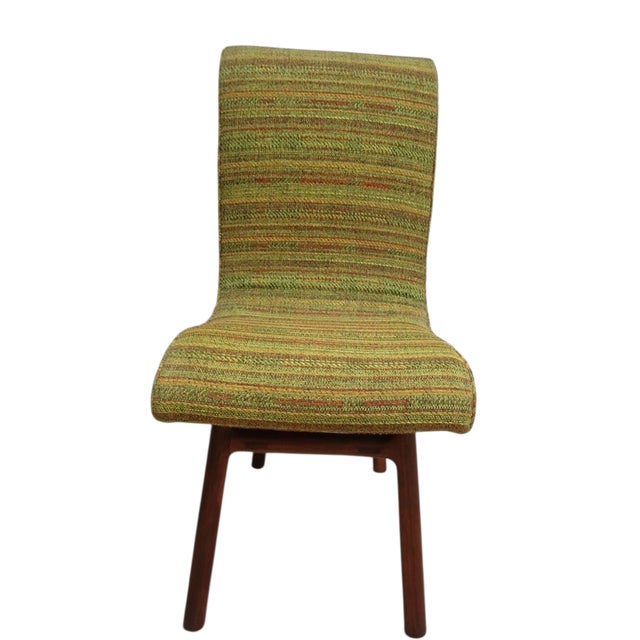 Mid-Century Modern Rare Vintage Danish Modern Solid Teak Chair Desk Lounge Side Dining Accent For Sale - Image 3 of 9