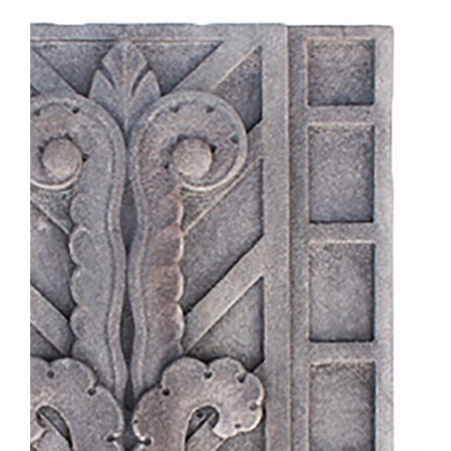 Art Deco Antique Building Panel Art Deco Carved Limestone For Sale - Image 3 of 6