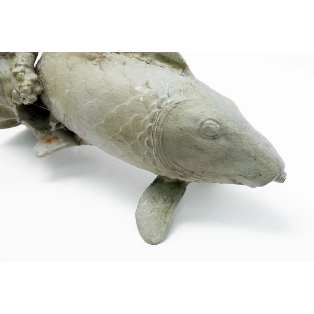 Metal Fish Fountain Head 20th Century Cast For Sale - Image 10 of 11