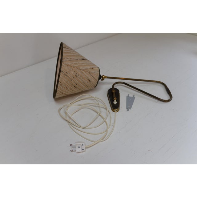 Danish Articulating Brass Wall Light, Denmark, 1940s For Sale - Image 13 of 18