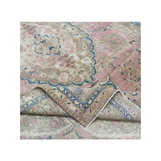 Traditional 1960s Old Persian Tabriz Area Rug 8x12 For Sale - Image 3 of 12
