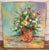 Original colorful floral still life by the beloved Texas artist, Brother Cletus Behlmann. It is in its original simple...