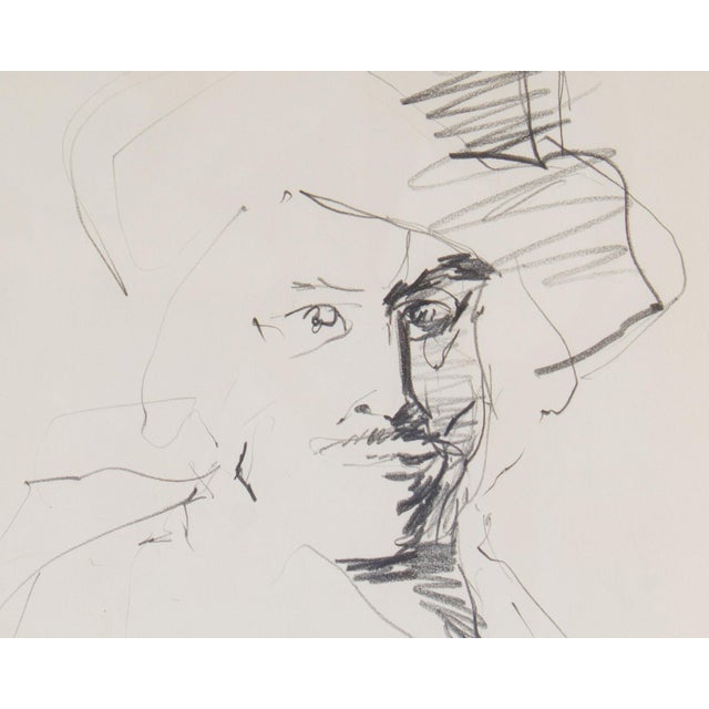 Portraiture Graphite Portrait Drawing of a Man by James L. Bruch For Sale - Image 3 of 8