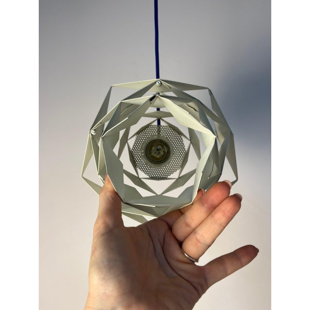 Metal Symfoni Pendant Lamp in White Metal by Preben Dal for Hans Følsgaard, 1960s For Sale - Image 7 of 11