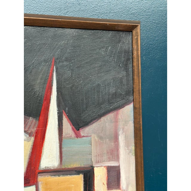 Leif Bodin, Facades, 1950s, Oil on Canvas, Framed For Sale - Image 7 of 18