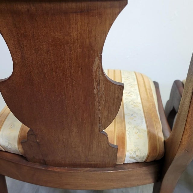 Set of Four Biedermeier Revival Walnut Dining Chairs, Early 20th Century For Sale - Image 9 of 10