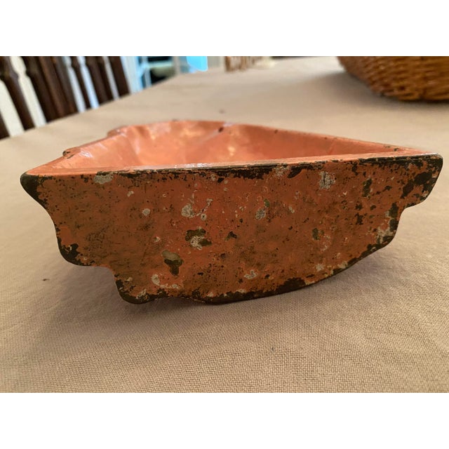1915 National Foundry Cast Iron Antique Lady With Hat and Flowers Doorstop For Sale In New York - Image 6 of 7