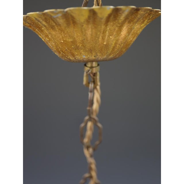 Hans Kögl Hollywood Regency Gilt Rose & Wheat Five-Arm Chandelier, 1970s For Sale - Image 13 of 15