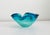 1960s 1960s Murano Style Blue Green Glass Ashtray Catchall Art Glass Bowl For Sale - Image 5 of 11