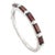 14k White Gold All Day Garnet Baguette Pinky Ring Size 5 (All Sizes Available) For Sale
