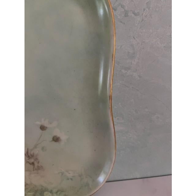 Mid-Century Limoges Daisy Marguerite Porcelain Vanity Floral Tray, France For Sale In New York - Image 6 of 6