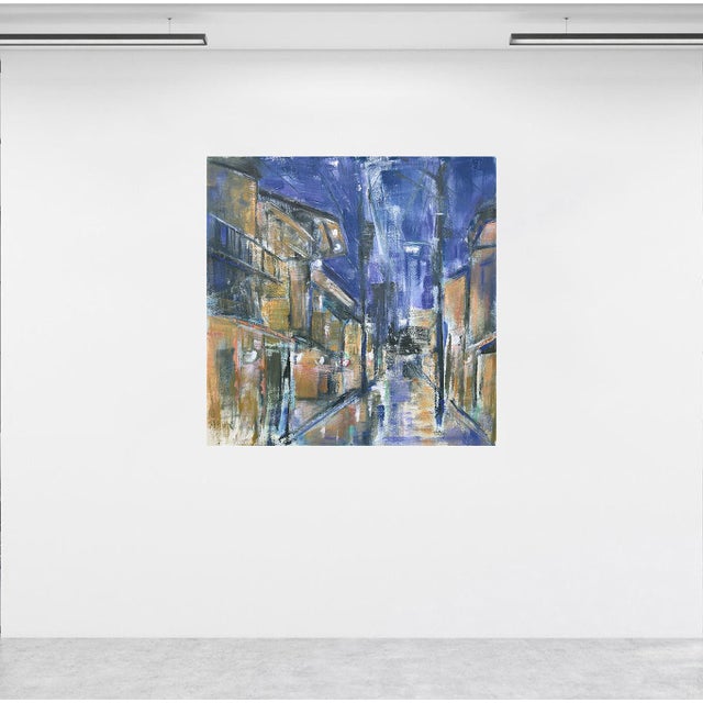 Trixie Pitts Rainy Night, Kyoto — 30x30 For Sale - Image 4 of 6