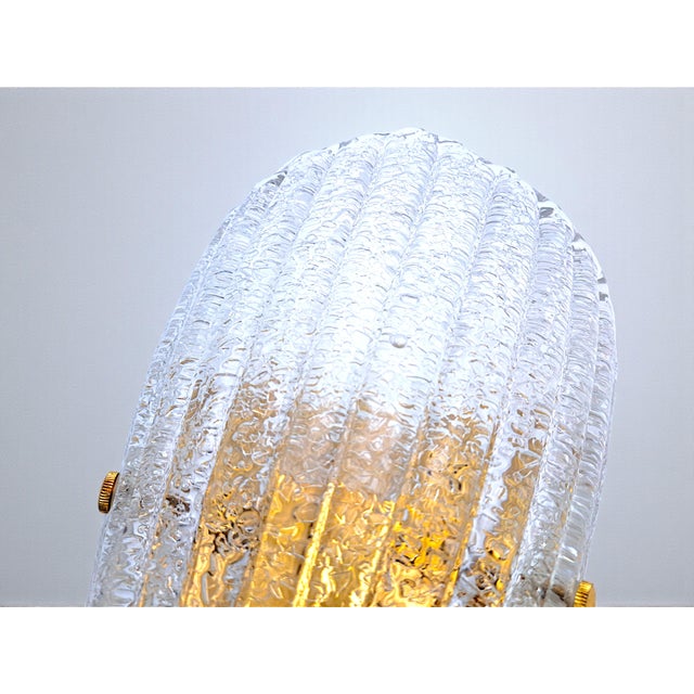 Mid-Century Modern Murano Glass Wall Lamp in Dew Glass from Barovier & Toso, 1970s For Sale - Image 3 of 6