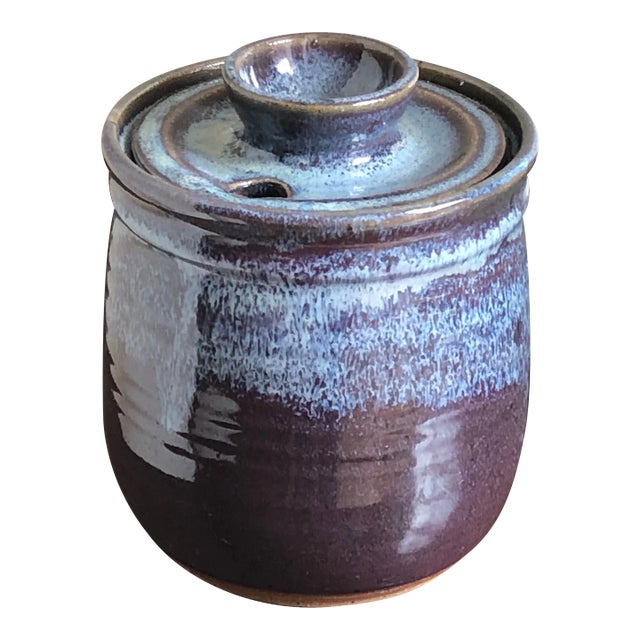 Vintage Studio Stoneware Honey Pot For Sale