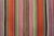 Traditional Vintage Frazada Square Kilim in Vibrant Polychrome Striped Pattern - Rug & Kilim For Sale - Image 3 of 7