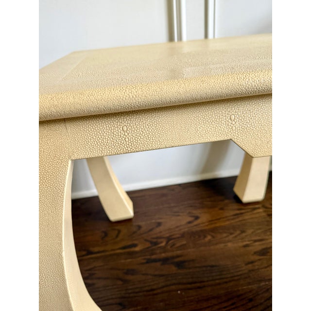 1970s Embossed Leather Square Table Karl Springer For Sale - Image 9 of 15
