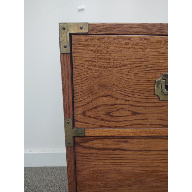 Mid-Century Modern Mid Century Modern Bernhardt Campaign 7 Drawer Dresser For Sale - Image 3 of 8